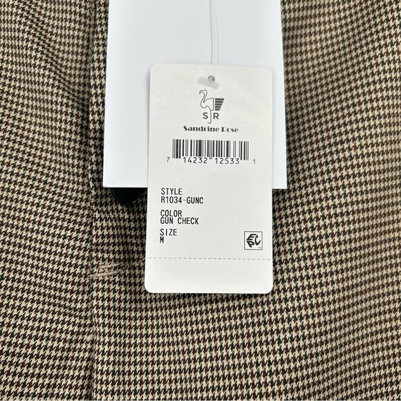 NWT Free People Sandrine Rose Cropped Houndstooth Pants Academia Business Size M - Picture 4 of 8